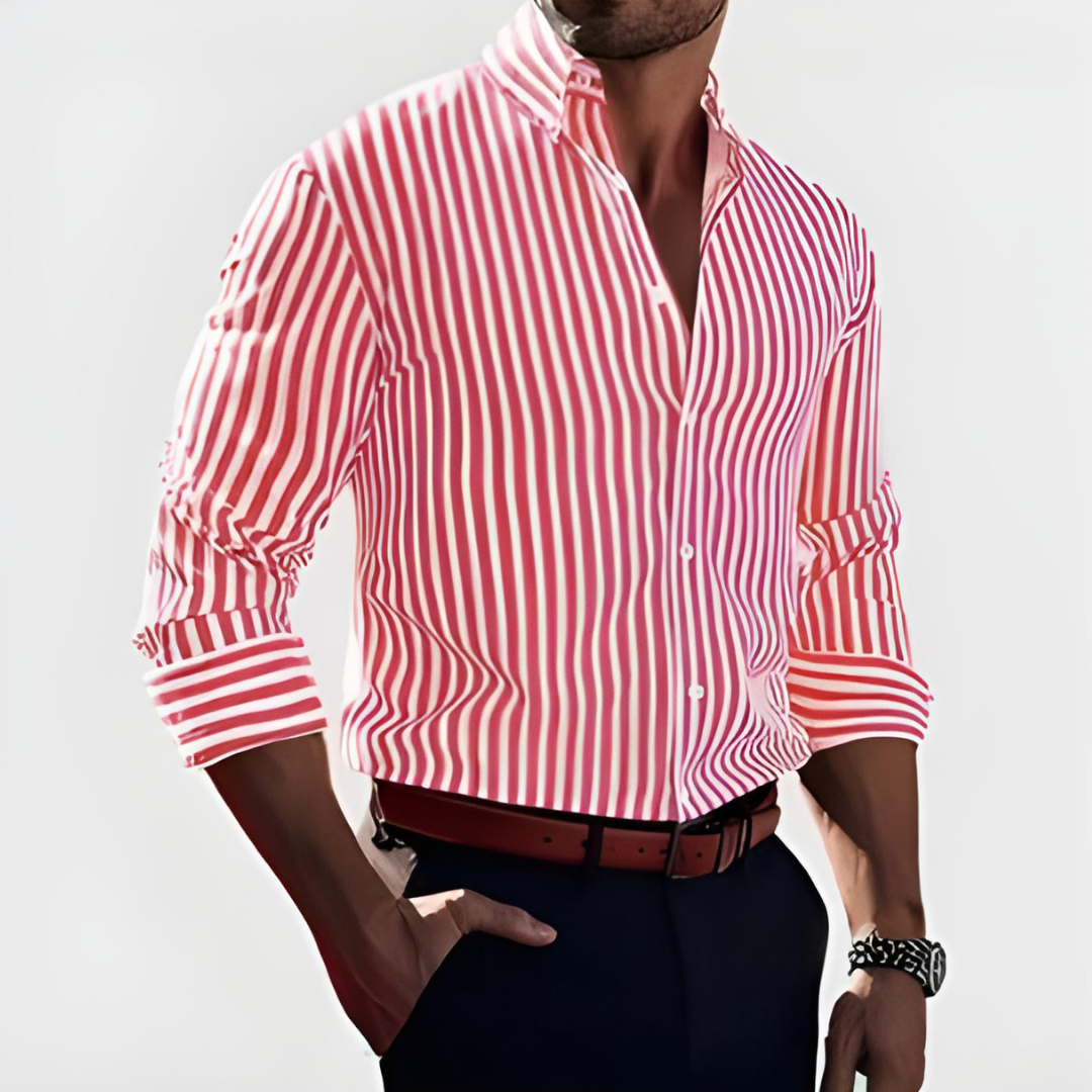 Bruno men's elegant striped shirt, view 6