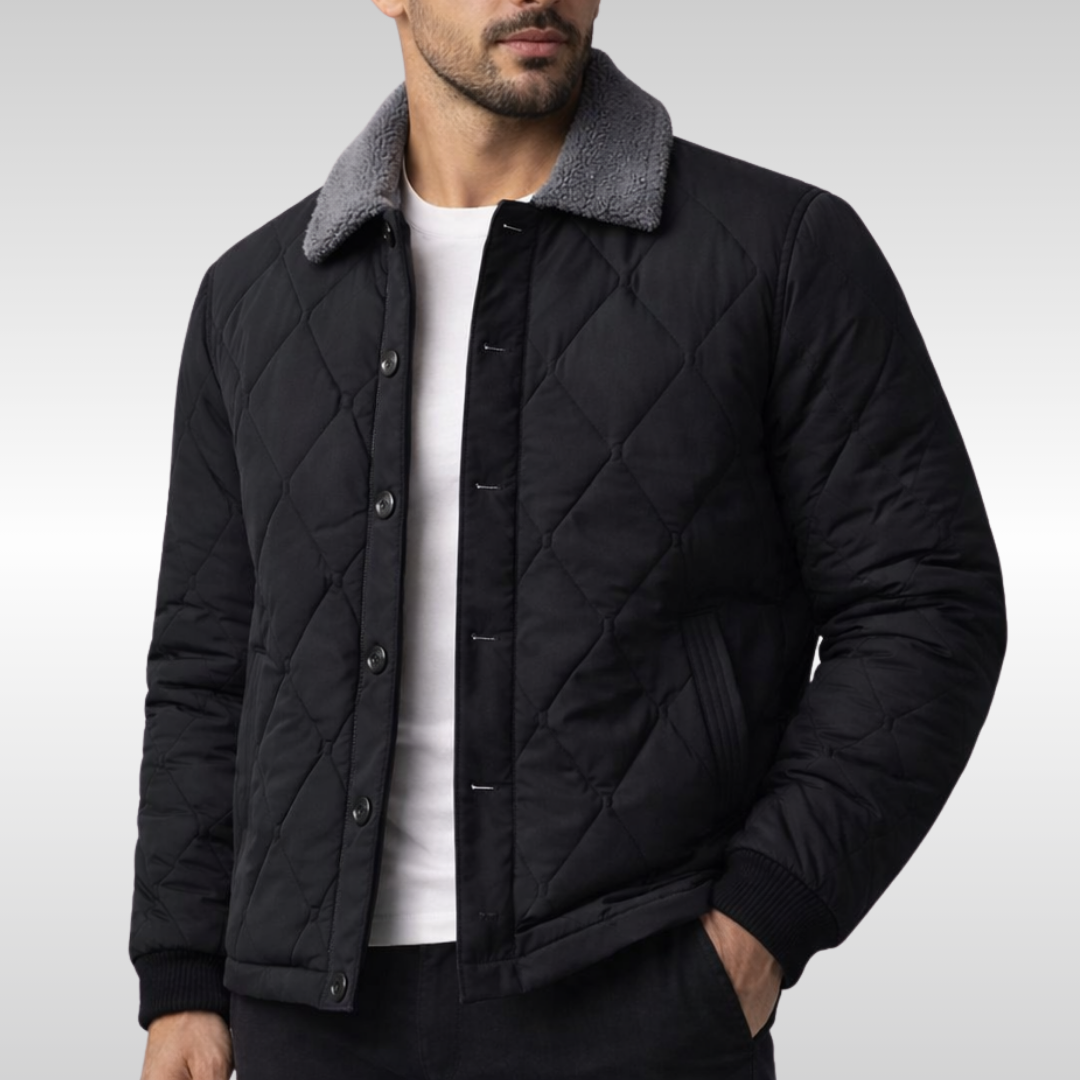 Men's elegant quilted jacket, alternate view
