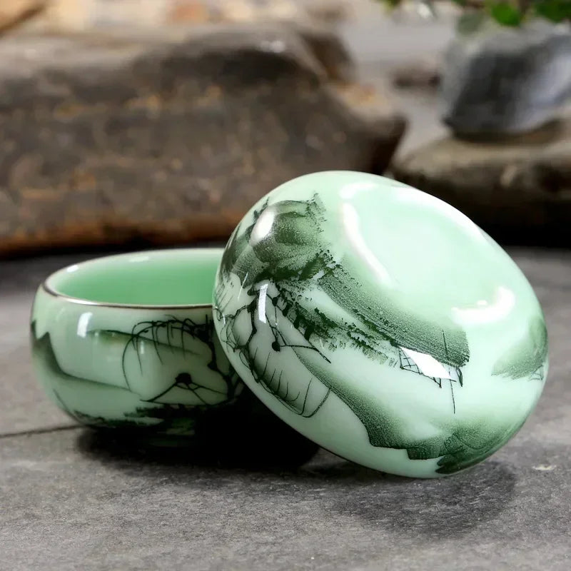 Verdeacqua celadon cups