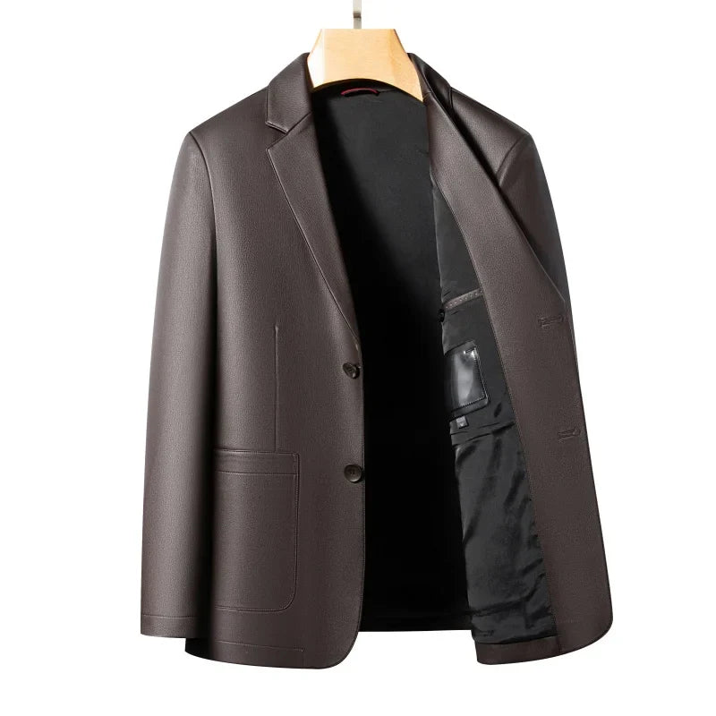 Riccardo men's leather jacket, additional view