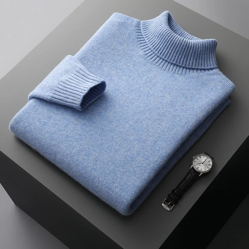 Vienna men's wool turtleneck sweater – Avinos Milano
