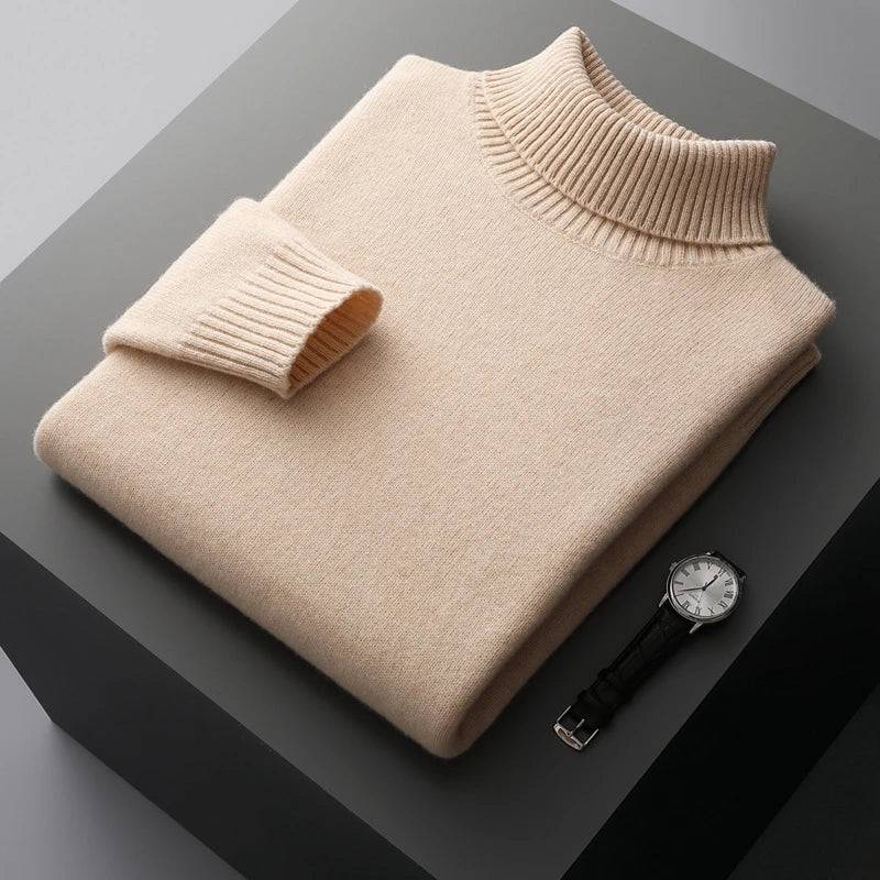 Vienna men's wool turtleneck sweater, additional view