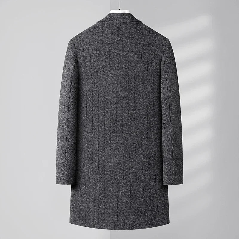 Men's wool trench coat, additional view