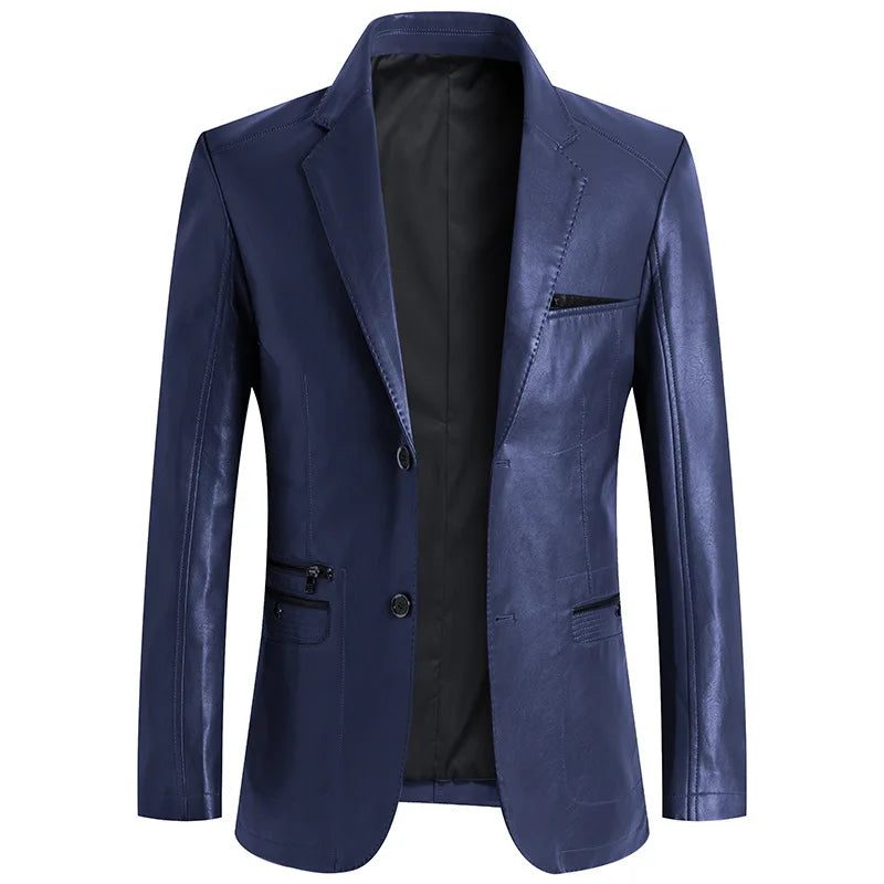 Paolo men's leather jacket, alternate view