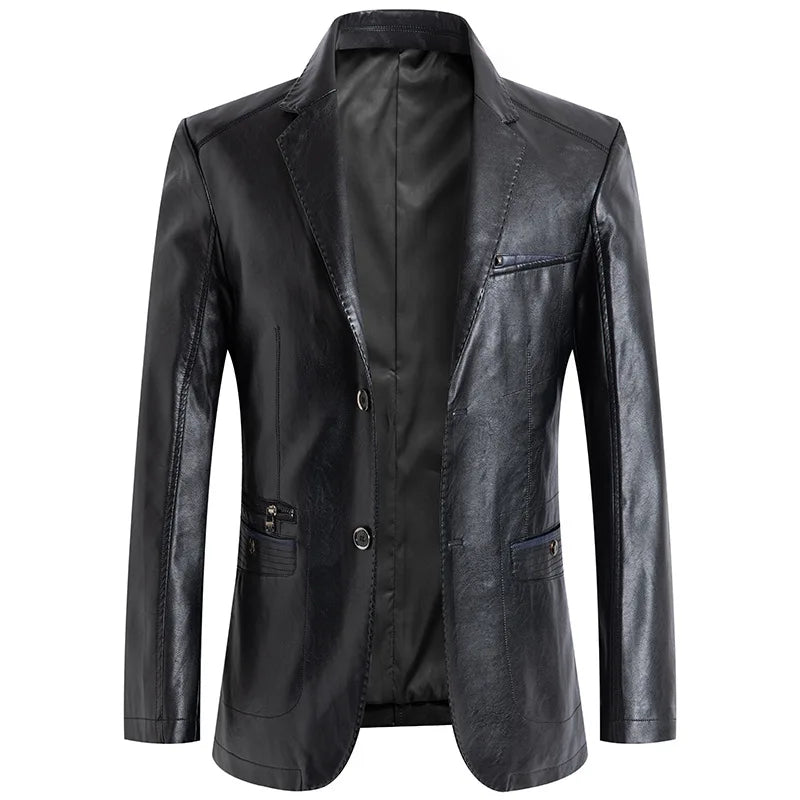 Paolo men's leather jacket, view 5