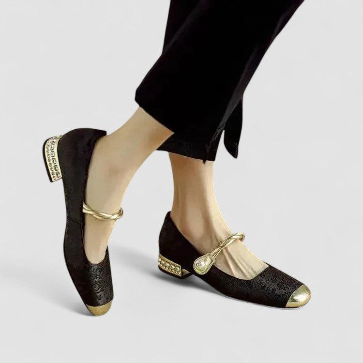 Mary women's leather flats, view 4