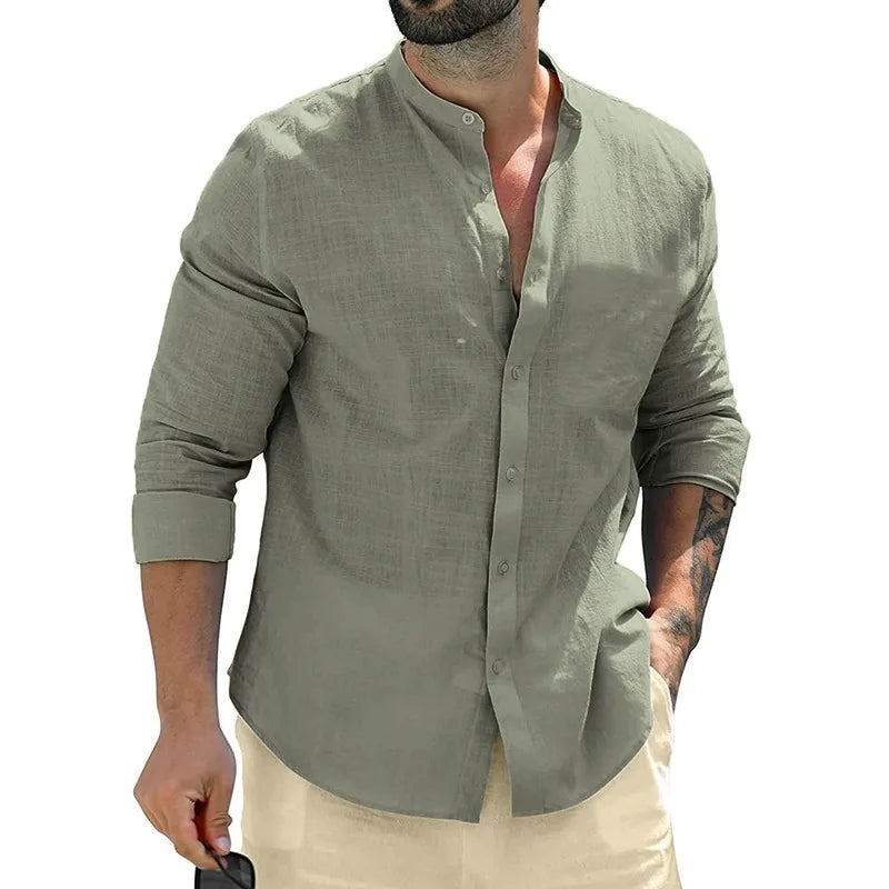 Men's linen shirt, additional view