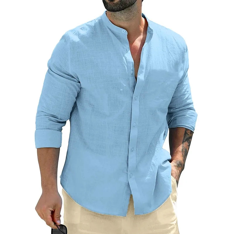 Men's linen shirt, view 4