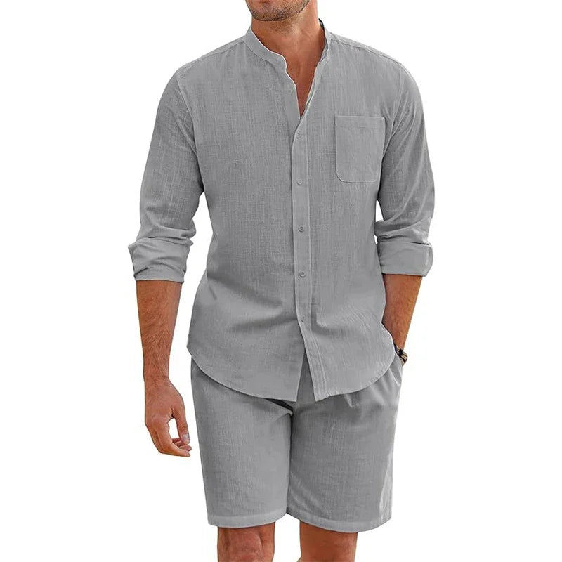 Men's breathable cotton two-piece set – Avinos Milano