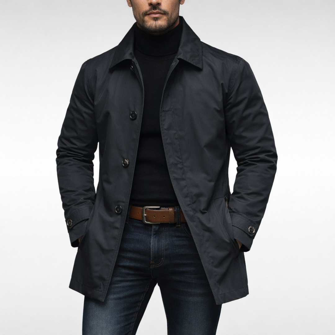 Men's elegant trench coat, additional view
