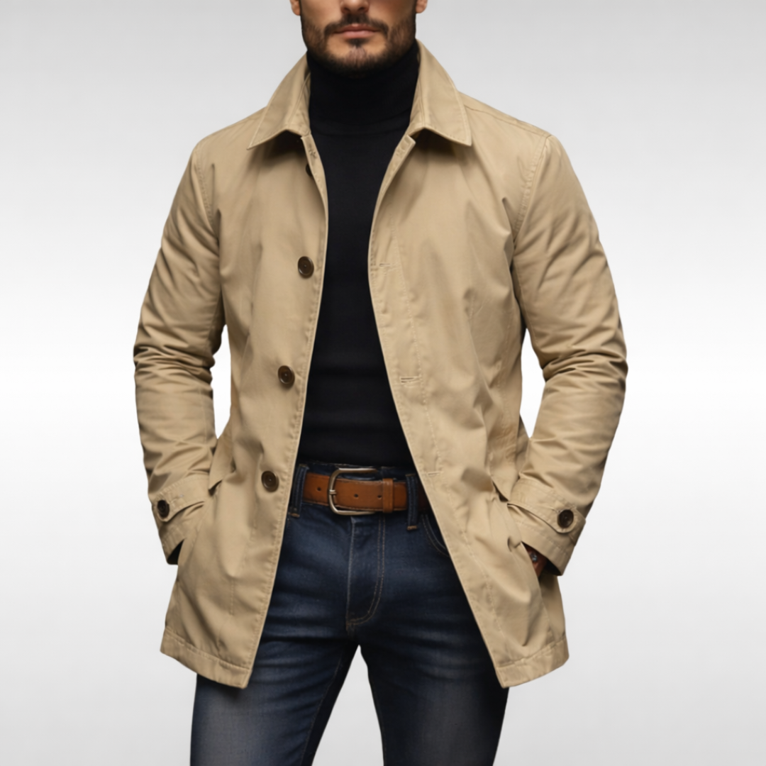 Men's elegant trench coat, view 4