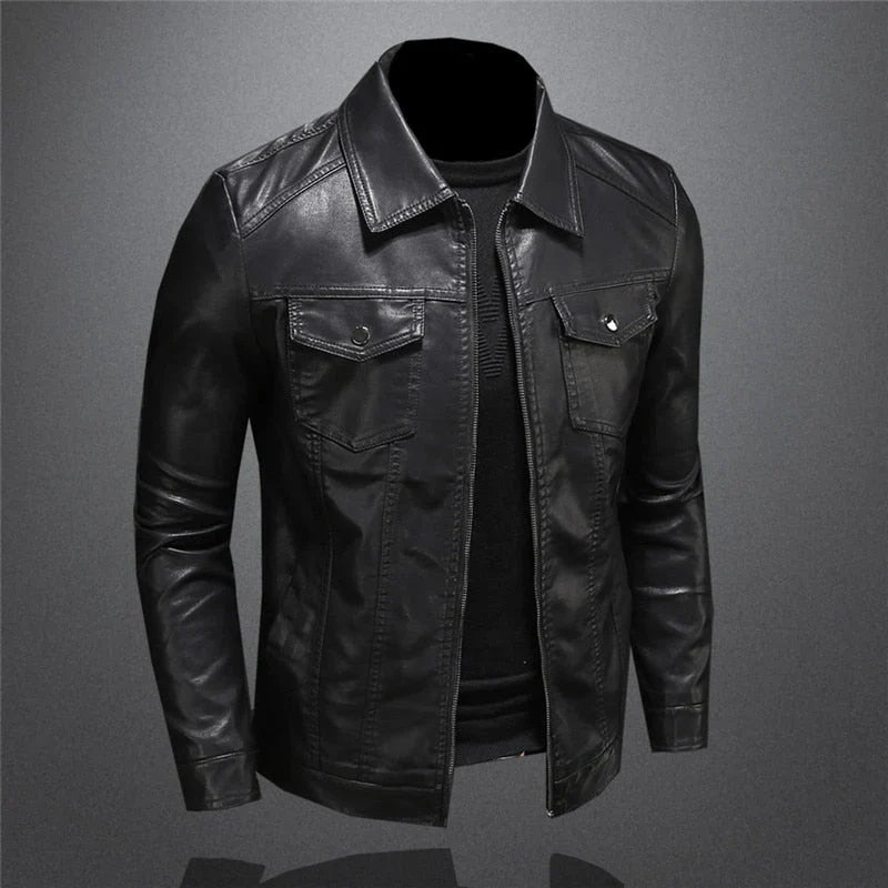 Alessandro men's leather jacket, additional view