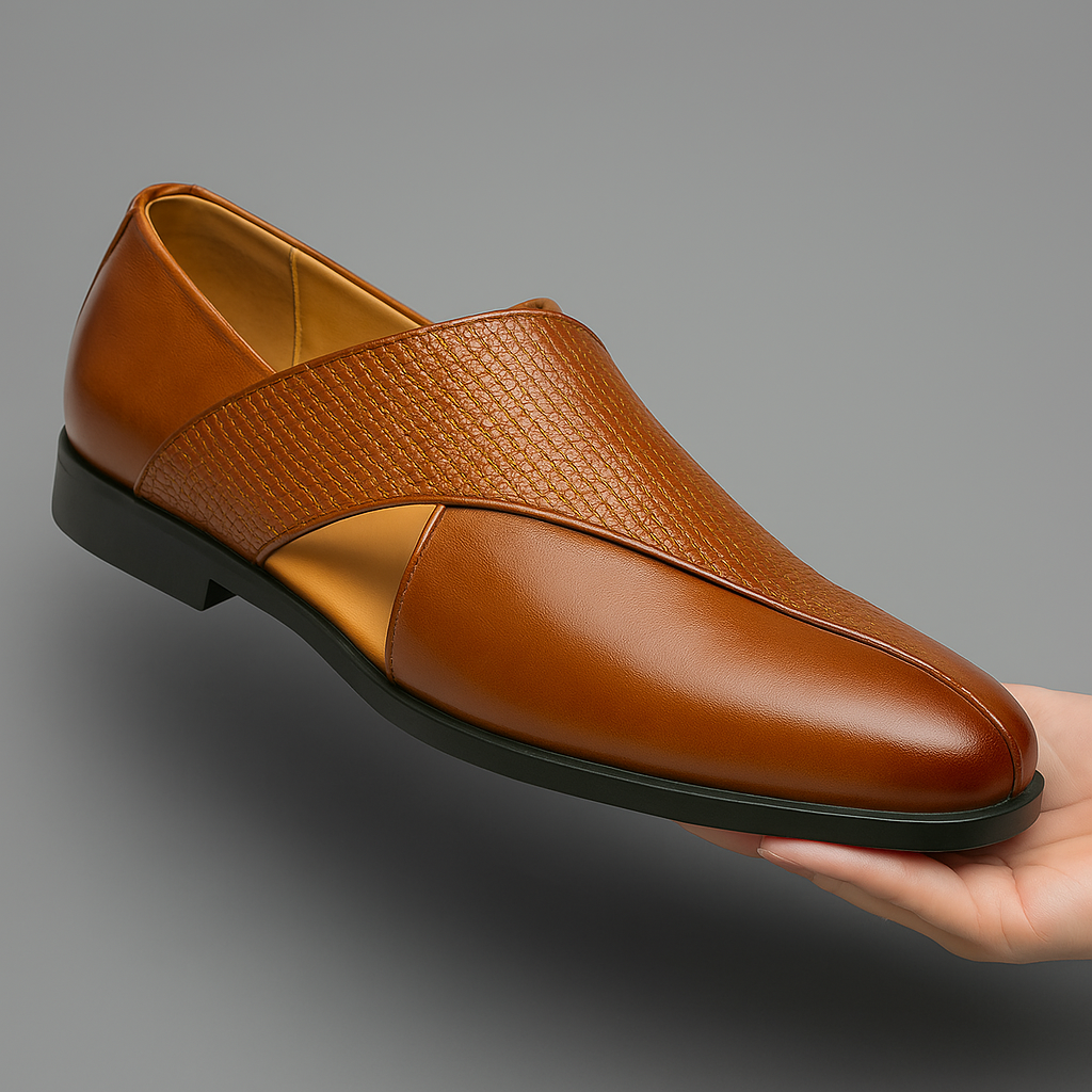 Sergio men's vintage leather loafers, alternate view