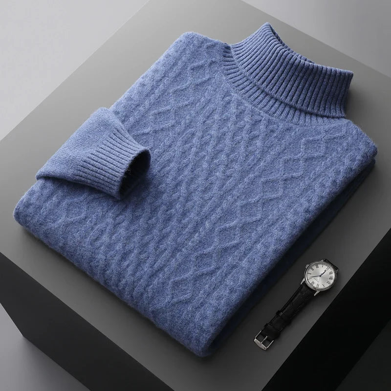 Men's wool turtleneck sweater – Avinos Milano