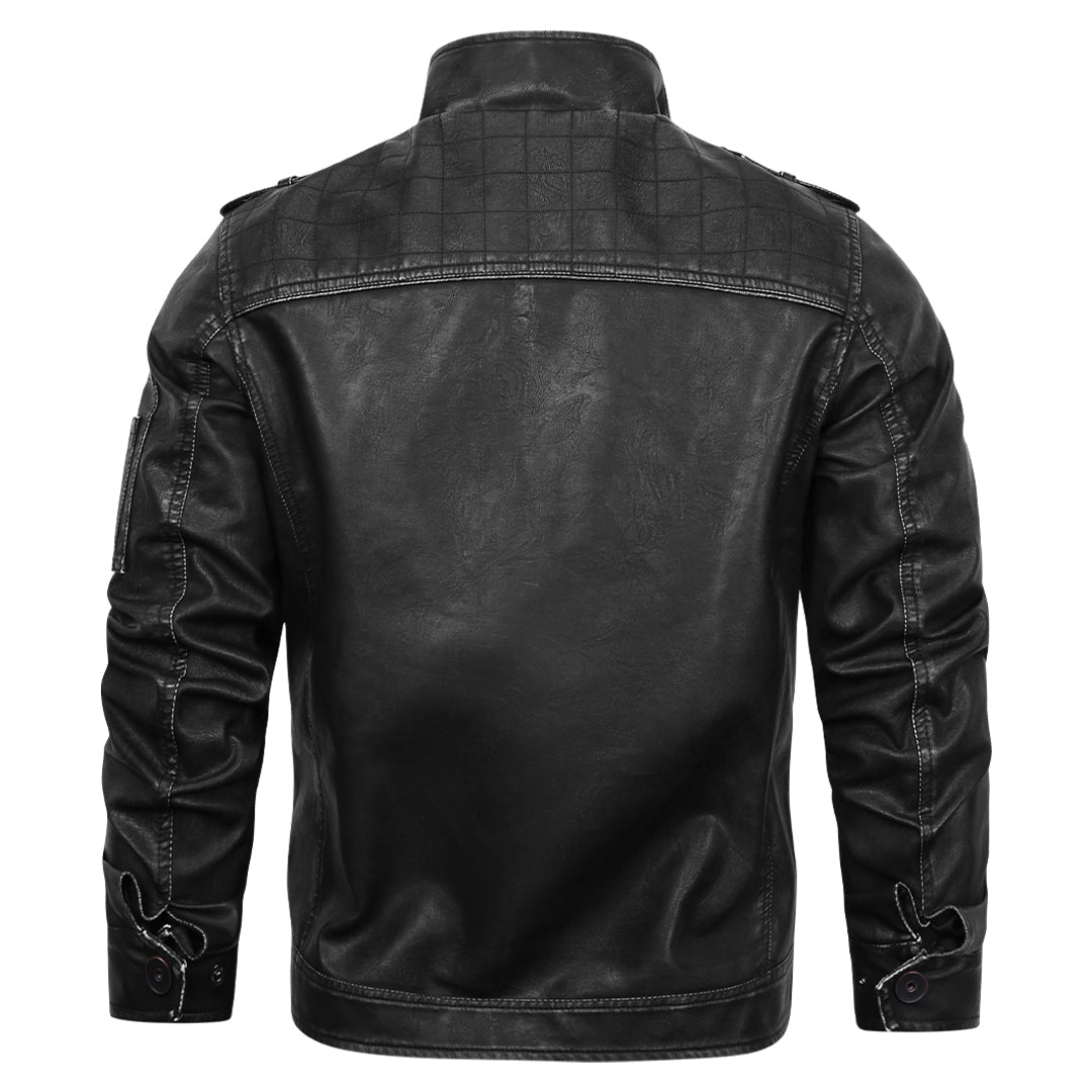 Alessandro men's leather jacket, view 4