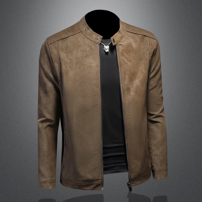 Men's leather jacket, additional view