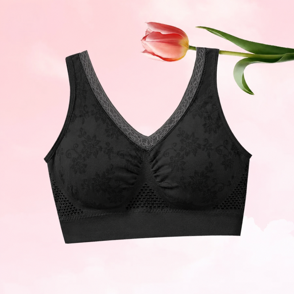 Mirella wireless lift bra in Black