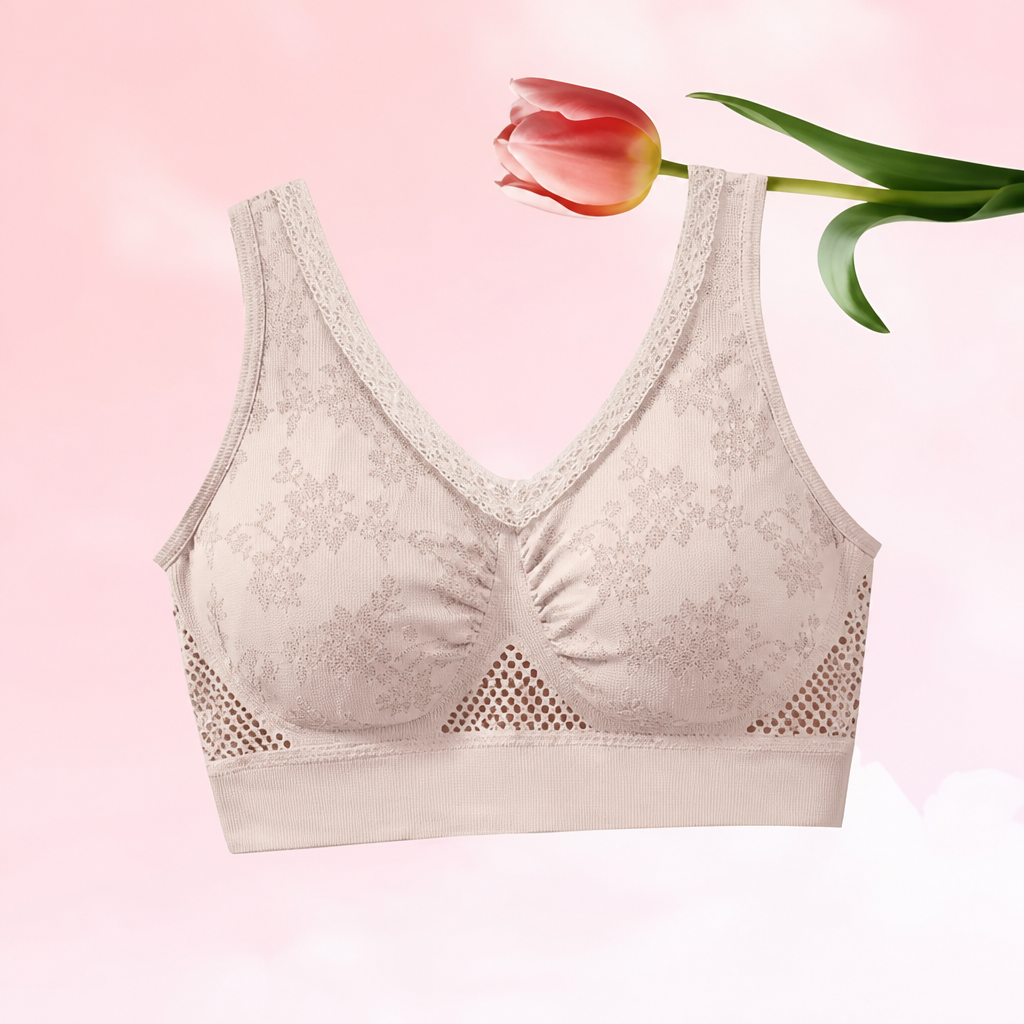 Mirella wireless lift bra in Beige