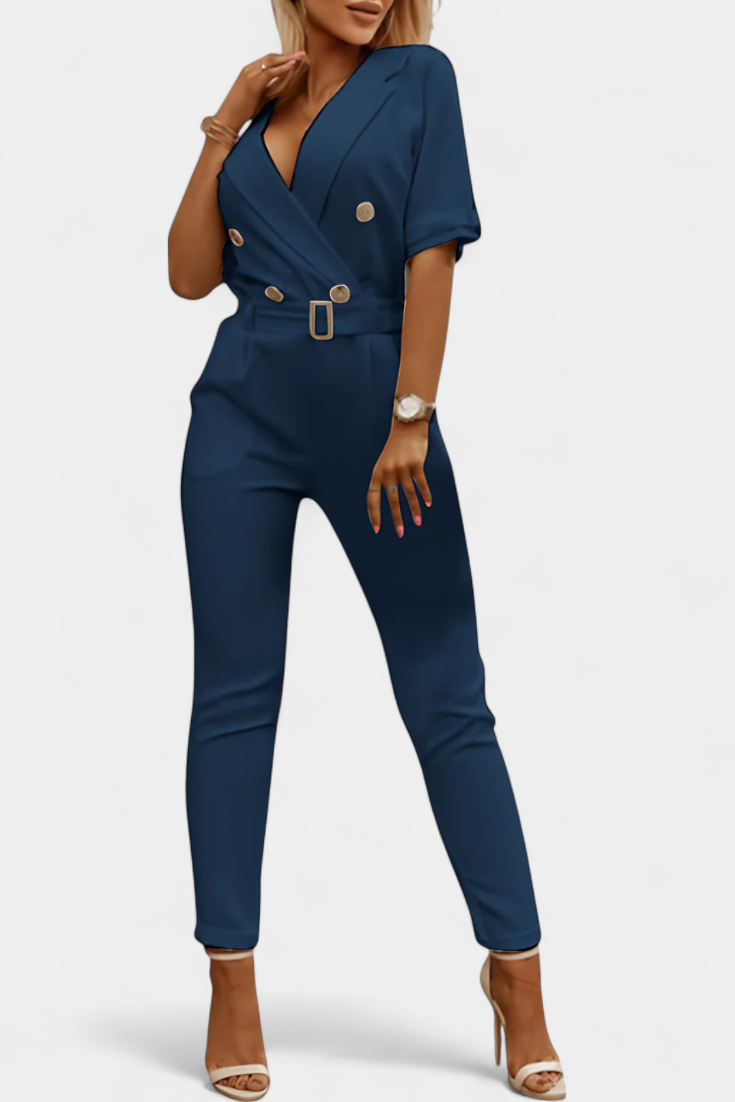 Vivienne V Neck Jumpsuit with Elegant Flowing Design – women's jumpsuits